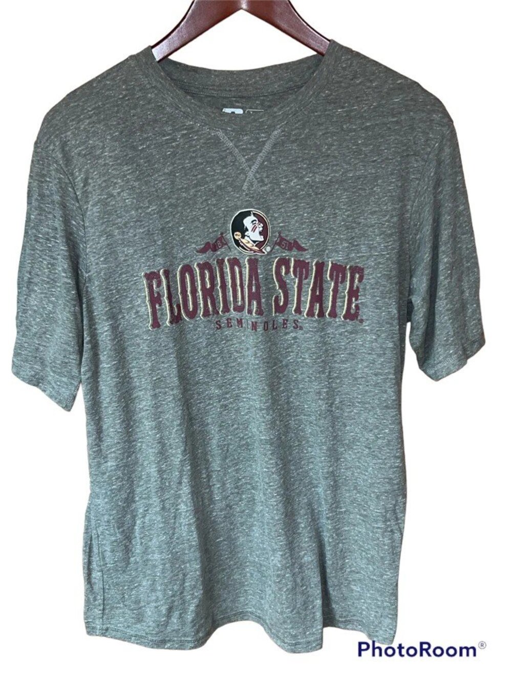 Florida State Seminoles Russell Mens T-shirt, Soft Gray, Medium